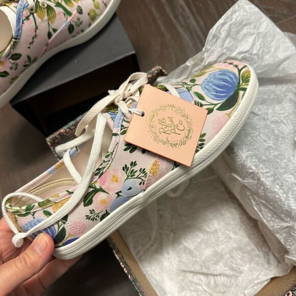NIB Rifle Paper Co. x Keds pink floral tennis shoes. - Picture 10 of 16